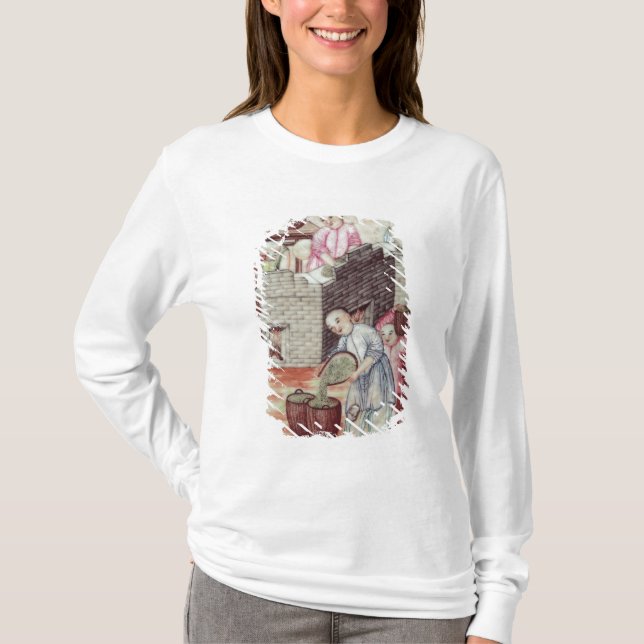 Camiseta Detalle de un florero que representa té de sequía (Anverso)