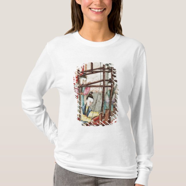 Camiseta Detalle de un florero que representa tejer de la (Anverso)