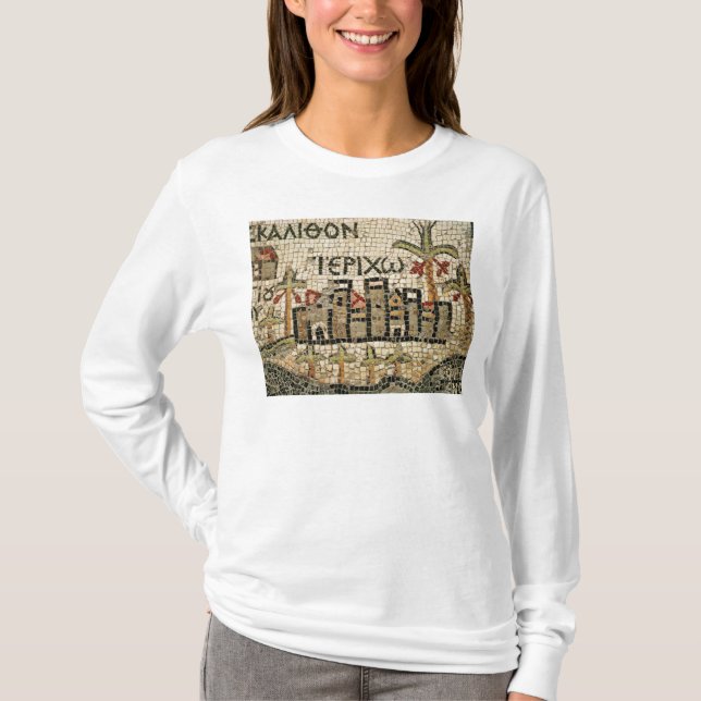 Camiseta Detalle de un mapa de Jericó (Anverso)
