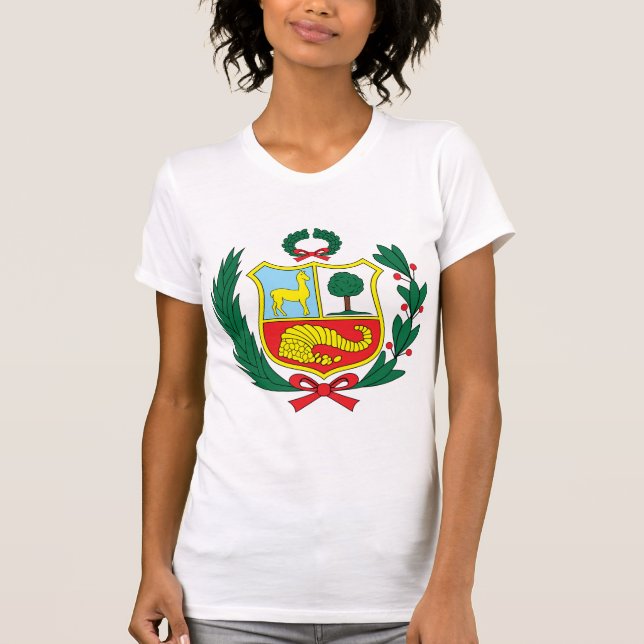 Camiseta Detalle del escudo de armas de Perú (Anverso)