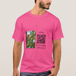 Camiseta Detalles simples de nombres de animales Código QR