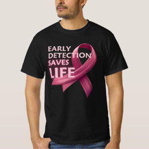 Camiseta Detección temprana salva vidas - Cinta rosa