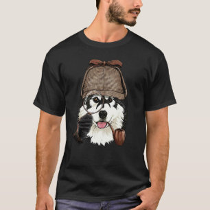 Camiseta Detective Alaskan Malamute Espía Investigador Husk
