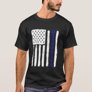 Camiseta Detective Americano Azul Cope Sorpresa Antiguo Us