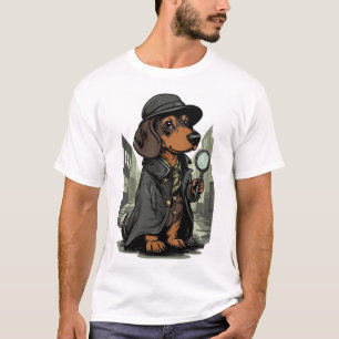 Camiseta Detective Dachshund - Perro que resuelve misterios