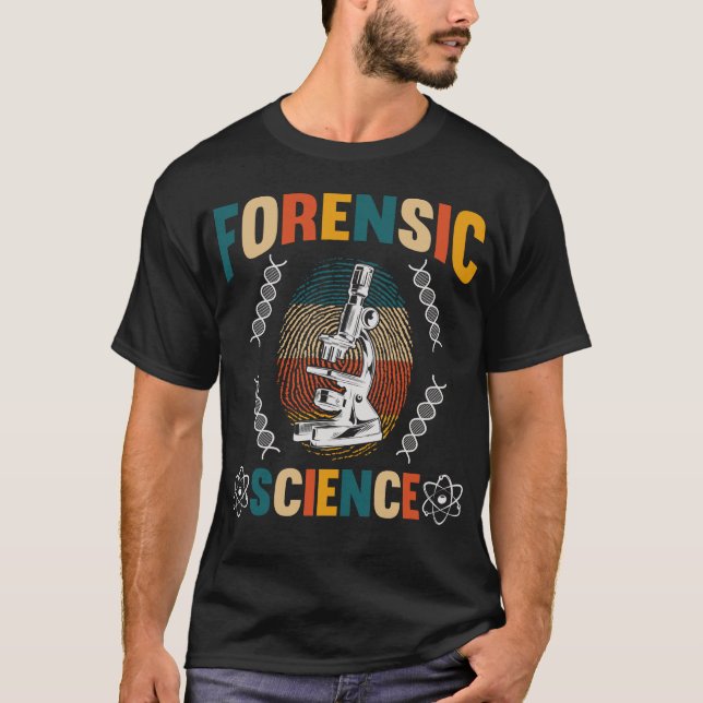 Camiseta Detective de huellas dactilares de ciencia forense (Anverso)