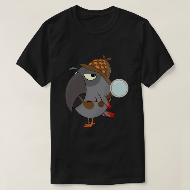 Camiseta Detective de loro gris africano (Diseño del anverso)