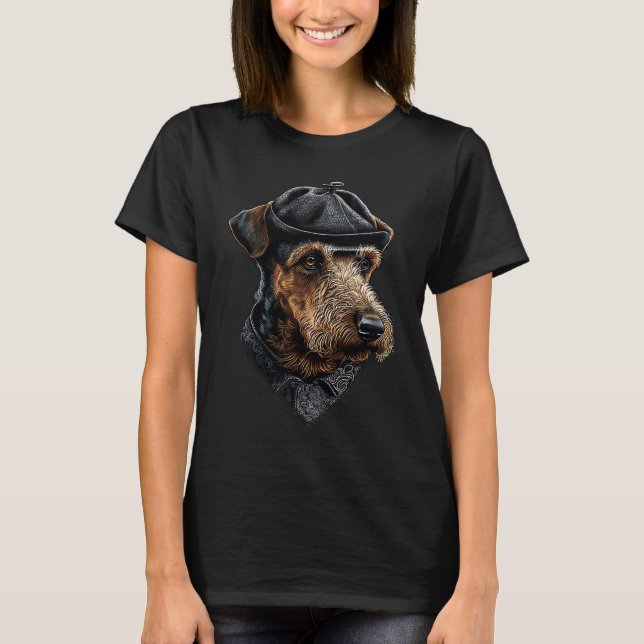 Camiseta Detective dog Airedale Terrier (Anverso)