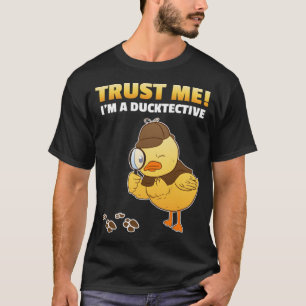 Camiseta Detective Duck Sniffer Hueso de raza Ducky