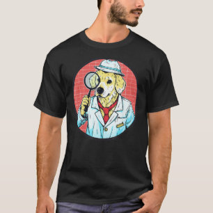 Camiseta Detective Golden Retriever Perro Divertido Misteri