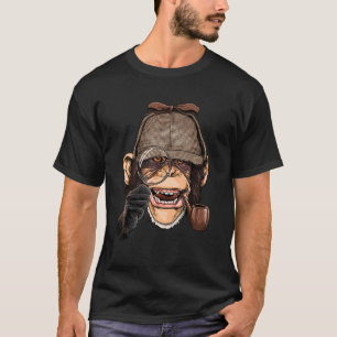 Camiseta Detective Mono Espía Investigador Animal Salvaje M
