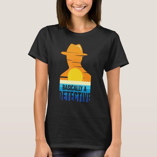 Camiseta Detective Policial Crimen Verdadero Básicamente Un (Anverso)