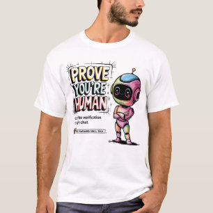 Camiseta Detector de Bot Divertido 🤖 verificar Eres Humano