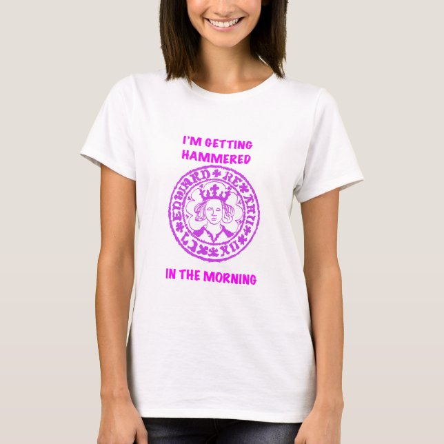Camiseta Detector de Metales Martillo Rozado Rosa (Anverso)