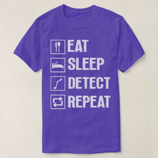 Camiseta Detector de sueño de Comer Repetición de detección (Diseño del anverso)