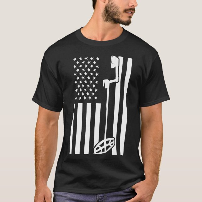 Camiseta Detector metalizado de EE.UU. Detención Metalizado (Anverso)