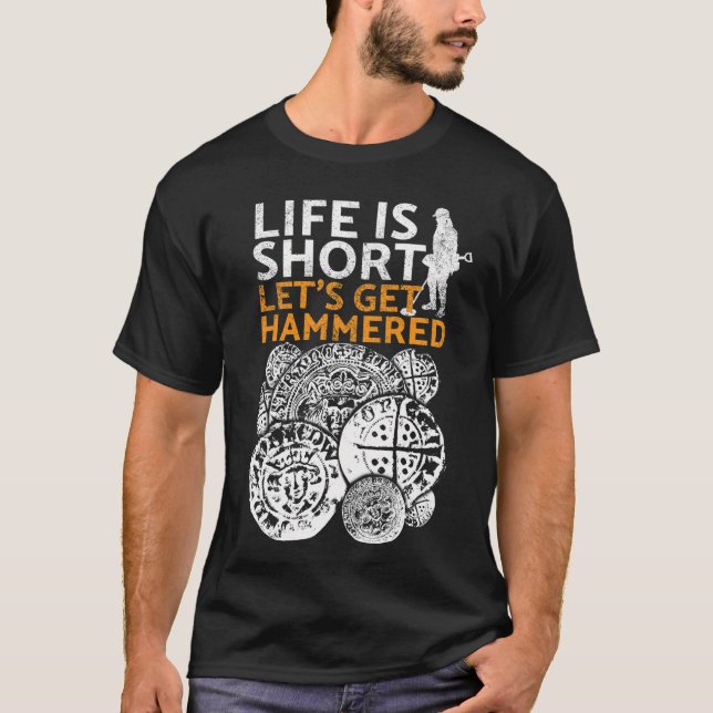 Camiseta Detectores de metales de monedas acuñadas divertid (Anverso)