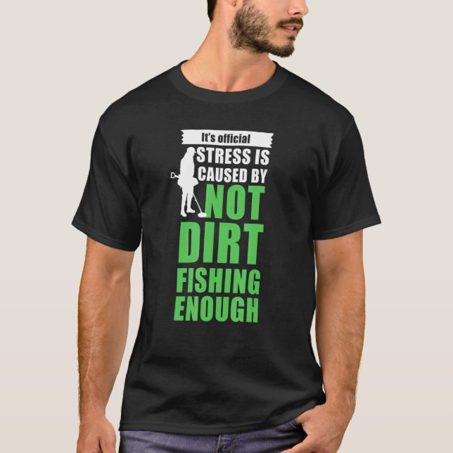 Camiseta Detectores de metales   pesca de tierra (Anverso)
