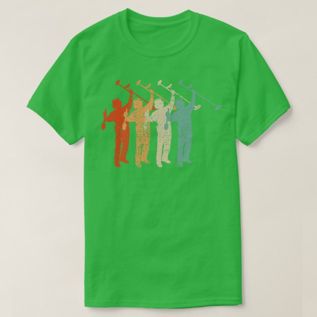 Camiseta Detectorista metalizado retro (Diseño del anverso)