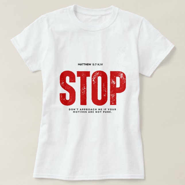 CAMISETA DETENER (Diseño del anverso)