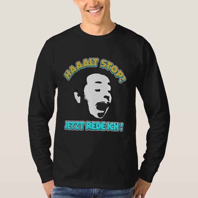 Camiseta Detener a Andreas Meme diciendo Chistes (Anverso)