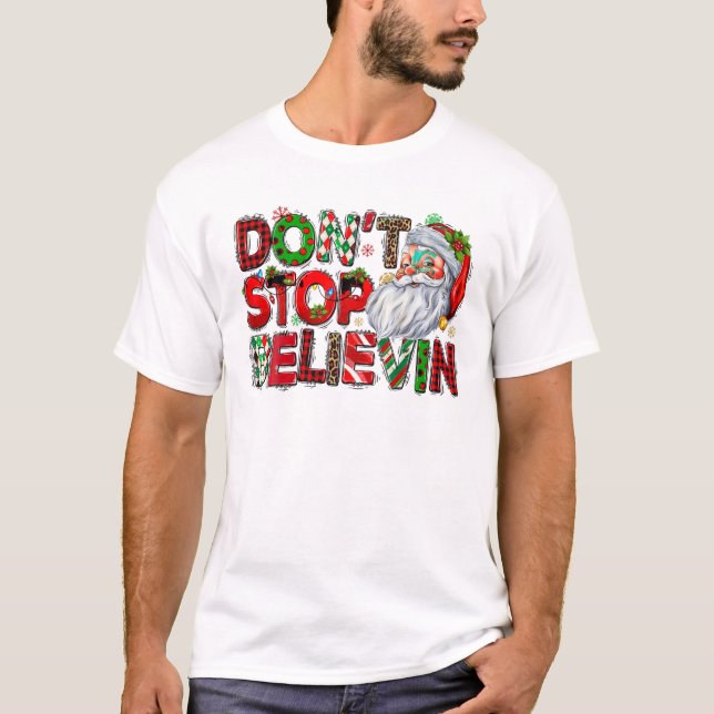 Camiseta Detener a Believin Santa Claus Buffalo (Anverso)