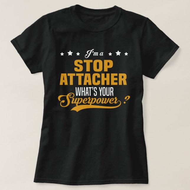 Camiseta Detener adjunto (Diseño del anverso)