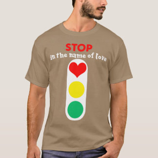 Camiseta Detener amor divertido