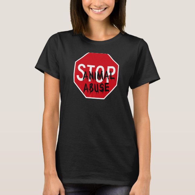 Camiseta Detener el abuso animal (Anverso)