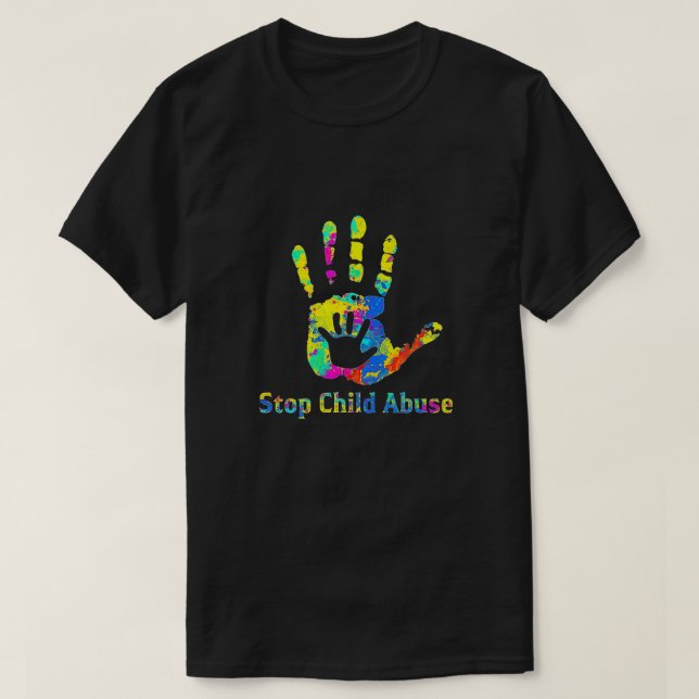 Camiseta Detener el abuso infantil (Diseño del anverso)