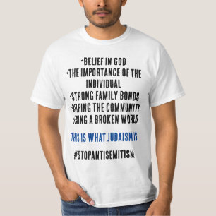 Camiseta Detener el antisemitismo Qué es realmente el judaí