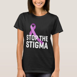 Camiseta Detener El Awaren De Cinta Púrpura Para La Addicci