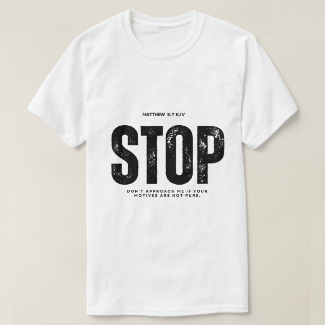 Camiseta Detener el ciclo (Diseño del anverso)