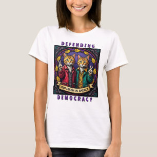 Camiseta Detener el fascismo defendiendo la democracia