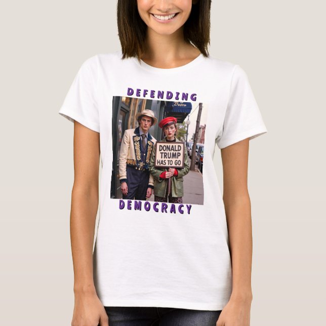Camiseta Detener el fascismo defendiendo la democracia (Anverso)