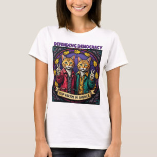 Camiseta Detener el fascismo defendiendo la democracia