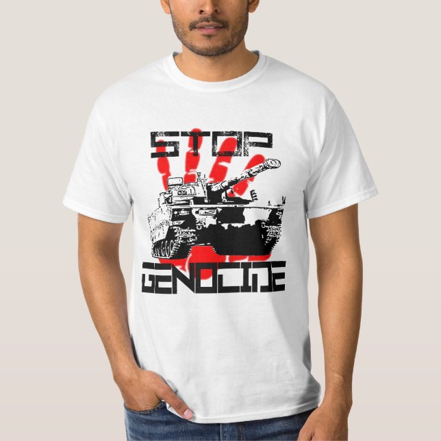 Camiseta Detener el genocidio (Anverso)
