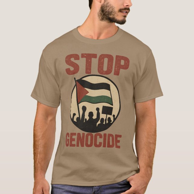 CAMISETA DETENER EL GENOCIDIO (Anverso)