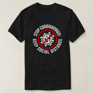 Camiseta Detener el logotipo de CoronaVirus Covid19 en cami