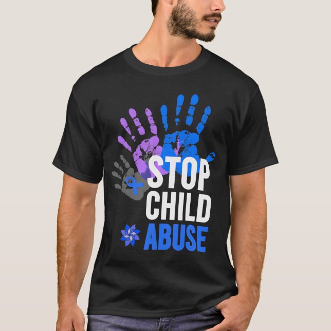 Camiseta Detener el maltrato infantil Prevención del maltra (Anverso)
