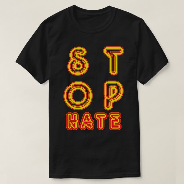Camiseta Detener el odio (Diseño del anverso)