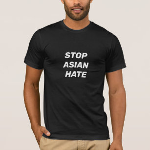 Camiseta Detener el odio asiático, blanco negro