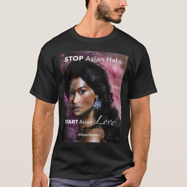 Camiseta Detener el odio asiático, iniciar el amor asiático (Anverso)