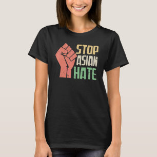 Camiseta Detener el odio asiático levantado
