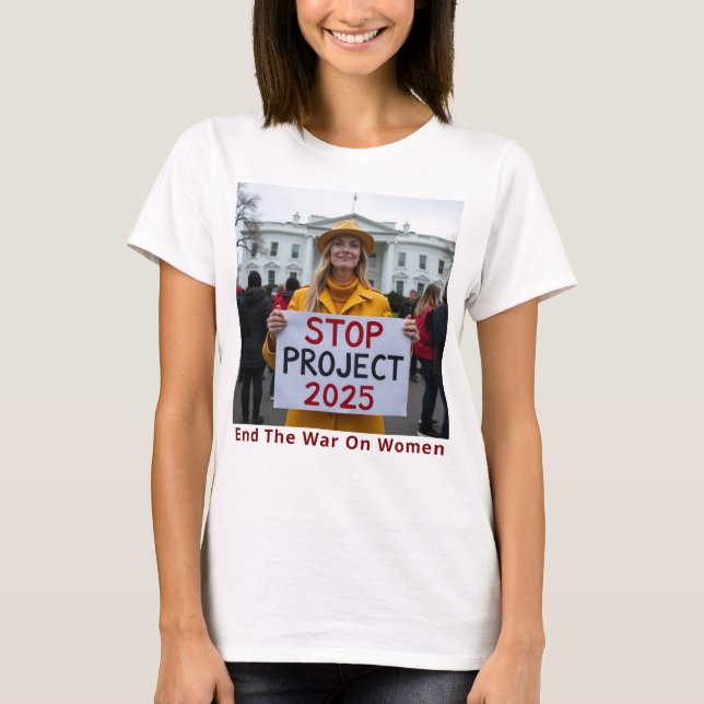 Camiseta Detener el proyecto 2025 (Anverso)
