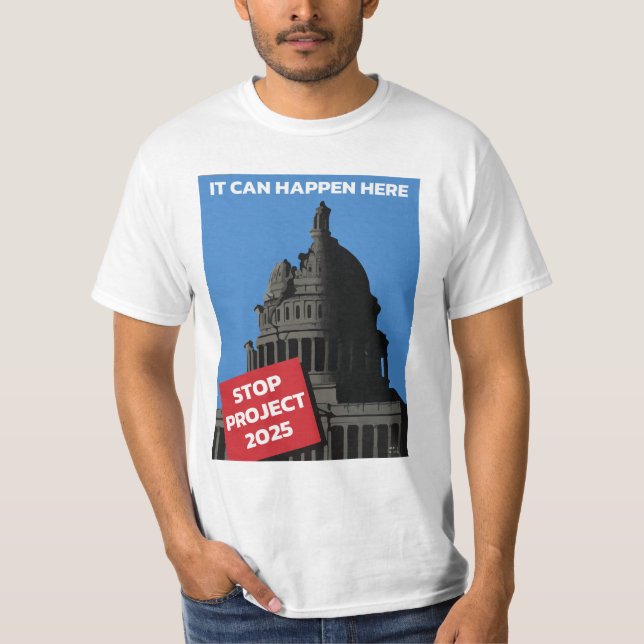 Camiseta Detener el proyecto 2025. Edificio del Capitolio d (Anverso)