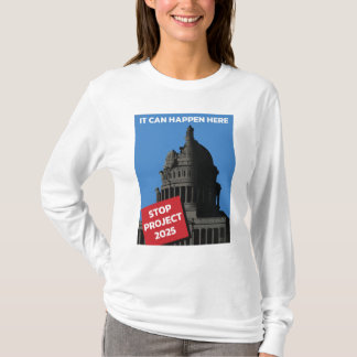 Camiseta Detener el proyecto 2025. Edificio del Capitolio d
