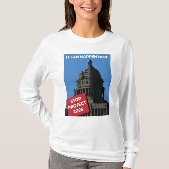 Camiseta Detener el proyecto 2025. Edificio del Capitolio d (Anverso)