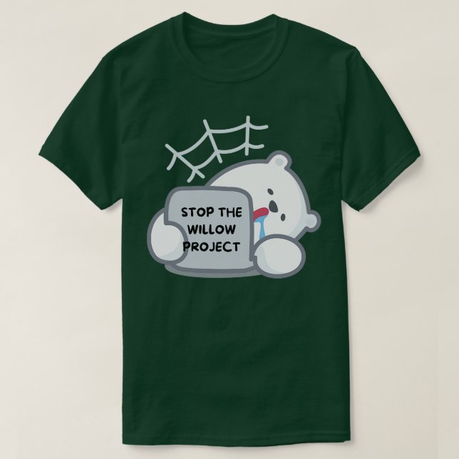 Camiseta detener el proyecto sauce 3 (Diseño del anverso)