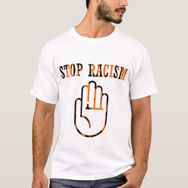 Camiseta detener el racismo (Anverso)